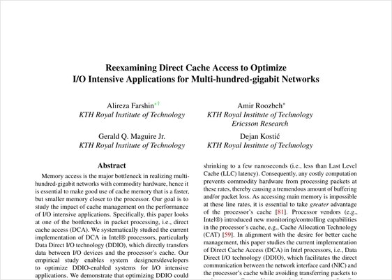 Direct Cache Access first page
