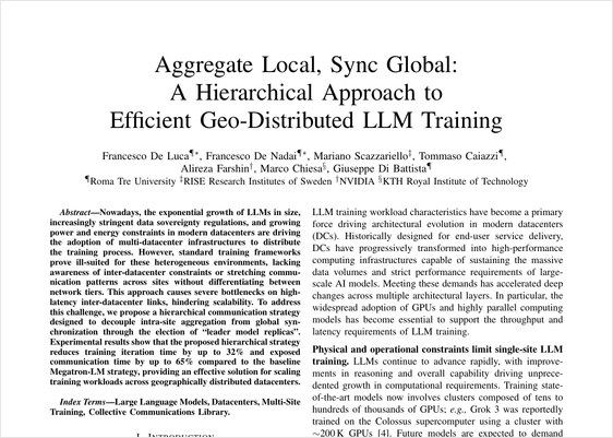 Aggregate Local, Sync Global first page