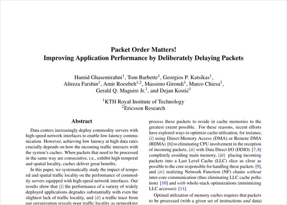 Packet Order Matters first page
