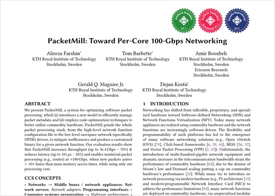 PacketMill first page