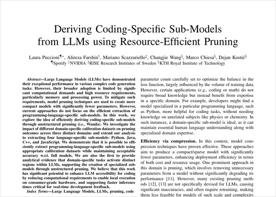 Coding-Specific Sub-Models first page